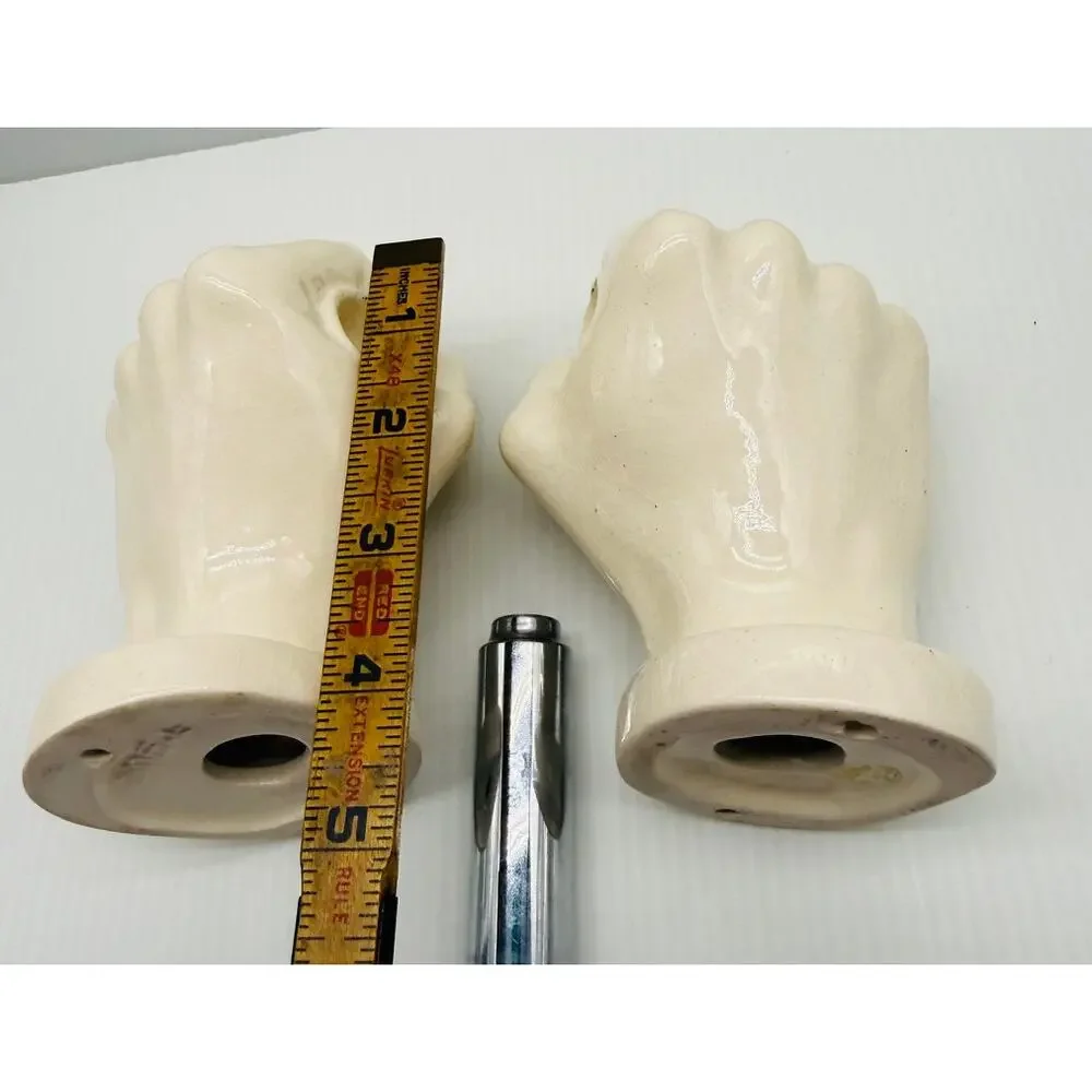 Vintage Nancy Funk Ceramics Hands Toilet Tissue/Paper Holder - Unique MCM Retro
